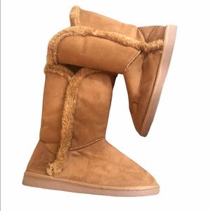 Faux Fur Brown Boots